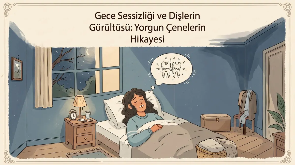 Gece Sessizliği ve Dişlerin Gürültüsü: Yorgun Çenelerin Hikayesi kapağı